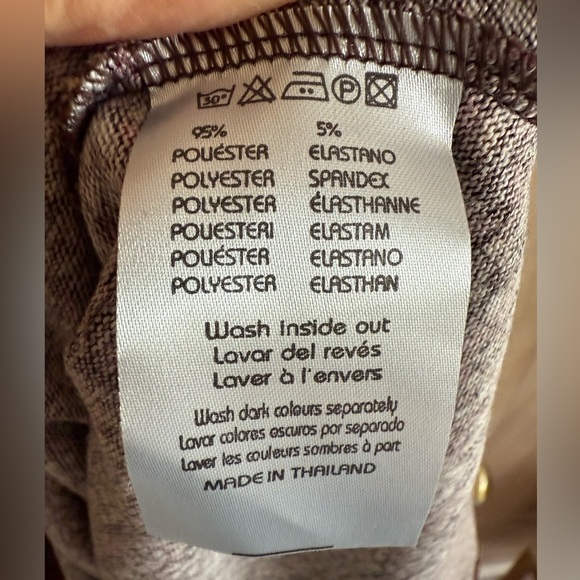 NWT ZA ZEN V-Neck Midi Dress Brown Gold Red Chevron Pattern Sz L Stretchy - Picture 7 of 14